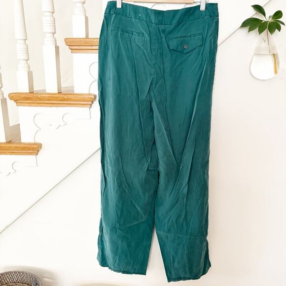 A New Day Green Wide Leg Pleated Front Trouser Pants High Waist Size 10 - Picture 6 of 6